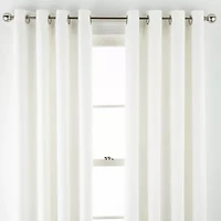 Linden Street Gwen Basketweave Grommet Top Light-Filtering Single Curtain Panel