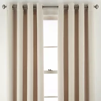 Linden Street Gwen Basketweave Grommet Top Light-Filtering Single Curtain Panel