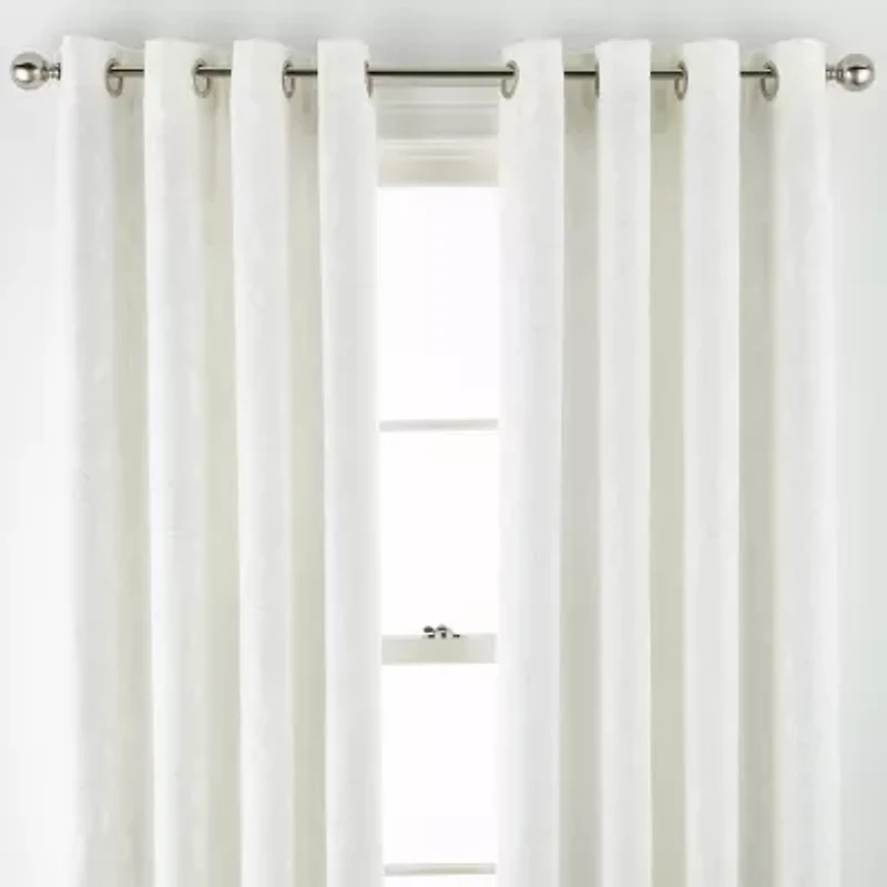 Linden Street Gwen Leaf Grommet Top Light-Filtering Single Curtain Panel