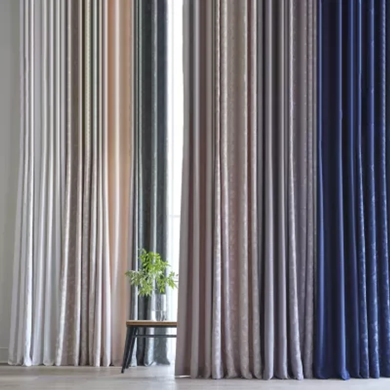 Linden Street Gwen Leaf Grommet Top Light-Filtering Single Curtain Panel