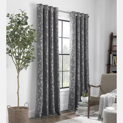 Linden Street Gwen Leaf Grommet Top Light-Filtering Single Curtain Panel