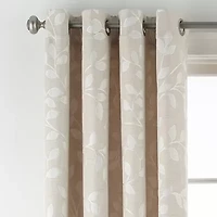 Linden Street Gwen Leaf Grommet Top Light-Filtering Single Curtain Panel