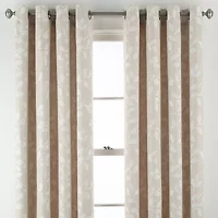 Linden Street Gwen Leaf Grommet Top Light-Filtering Single Curtain Panel