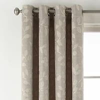Linden Street Gwen Leaf Grommet Top Light-Filtering Single Curtain Panel