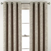 Linden Street Gwen Leaf Grommet Top Light-Filtering Single Curtain Panel