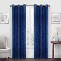 Regal Home Austin Grommet Top Embossed Blackout Set of 2 Curtain Panel