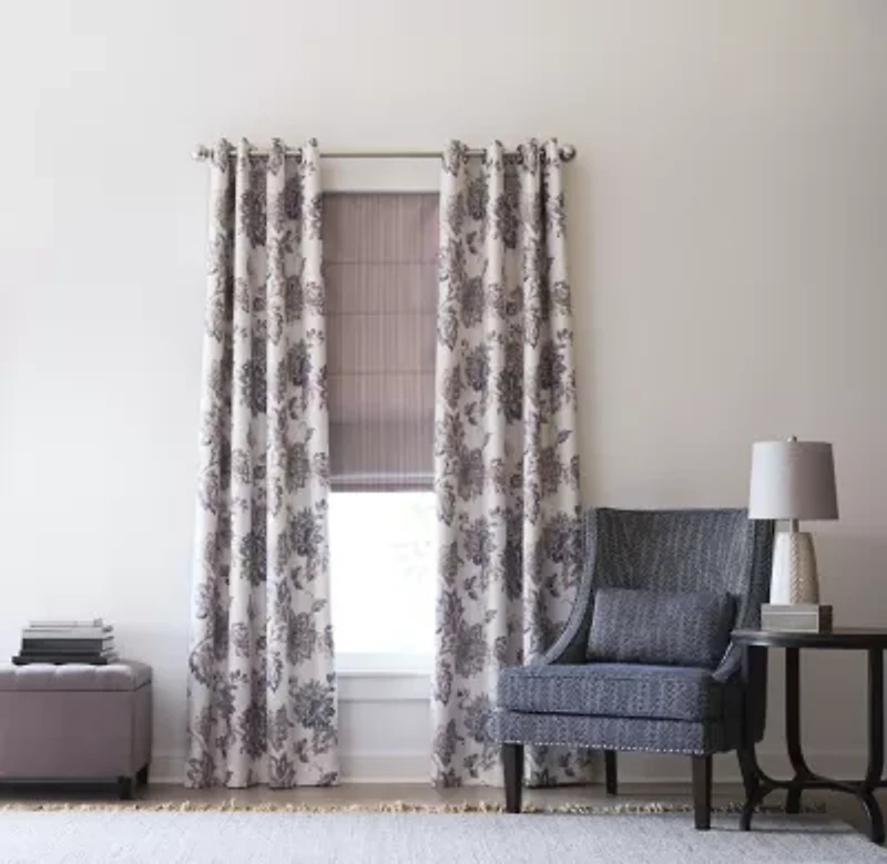 Max Blackout Prescott Print Grommet Top 100% Single Curtain Panel