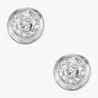 1/10 CT. T.W. Natural White Diamond 14K White Gold 3.5mm Round Stud Earrings