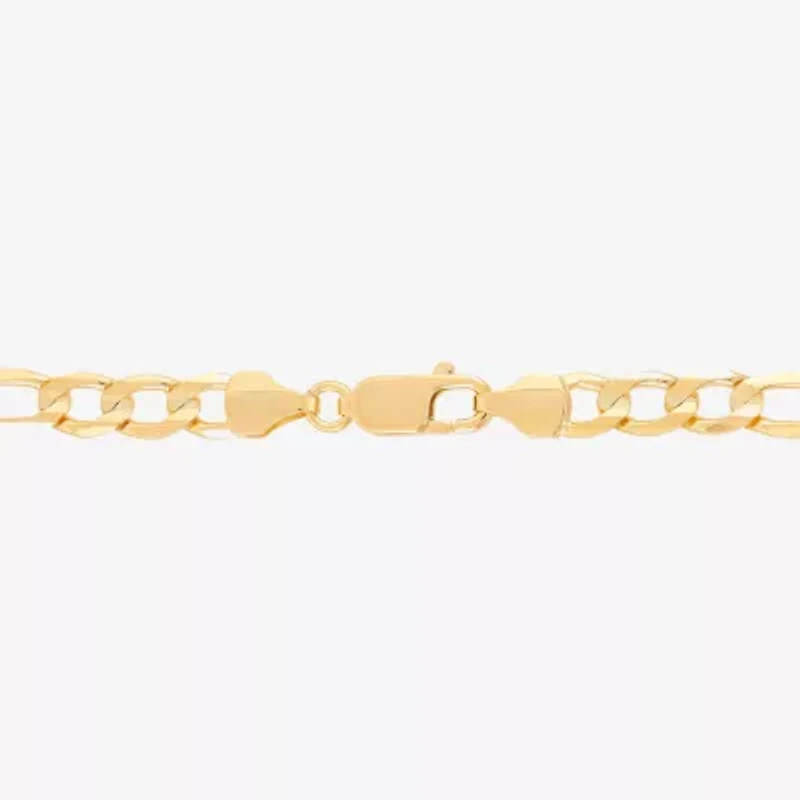 Unisex Adult 14K Gold 8 1/2 Inch Solid Figaro Chain Bracelet