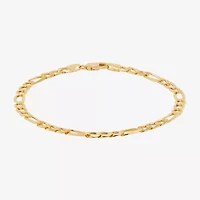 Unisex Adult 14K Gold 8 1/2 Inch Solid Figaro Chain Bracelet
