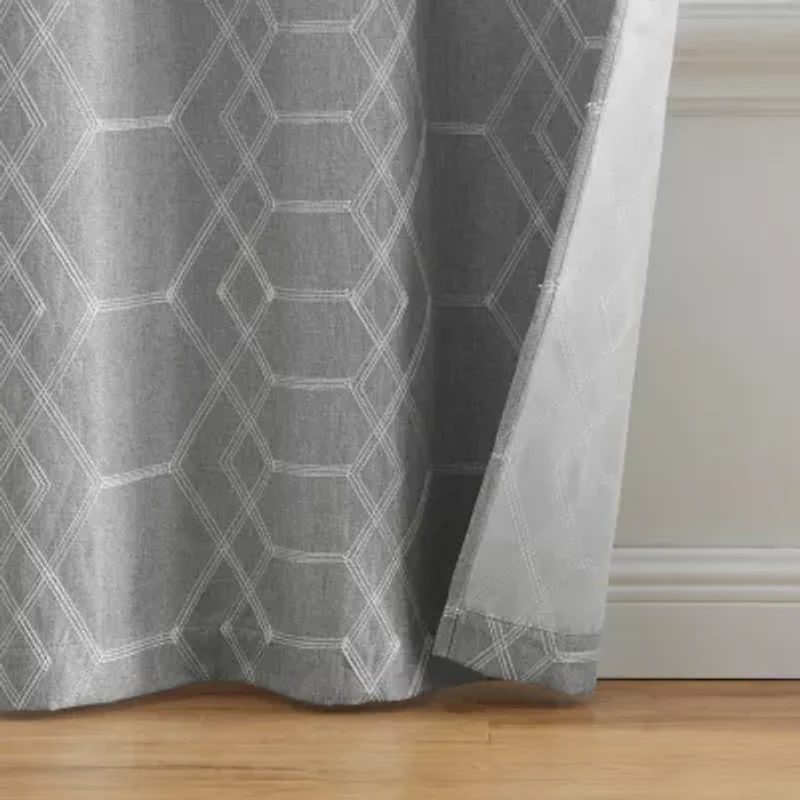 Elrene Home Fashions Kendal Grommet Top Energy Saving Blackout Set of 2 Curtain Panel