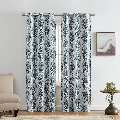 Elrene Home Fashions Raja Grommet Top Energy Saving Blackout Set of 2 Curtain Panel