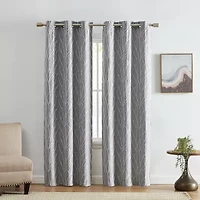 Elrene Home Fashions Sterling Grommet Top Energy Saving Blackout Set of 2 Curtain Panel