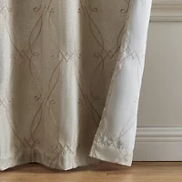 Elrene Home Fashions Palmetto Grommet Top Energy Saving Blackout Set of 2 Curtain Panel