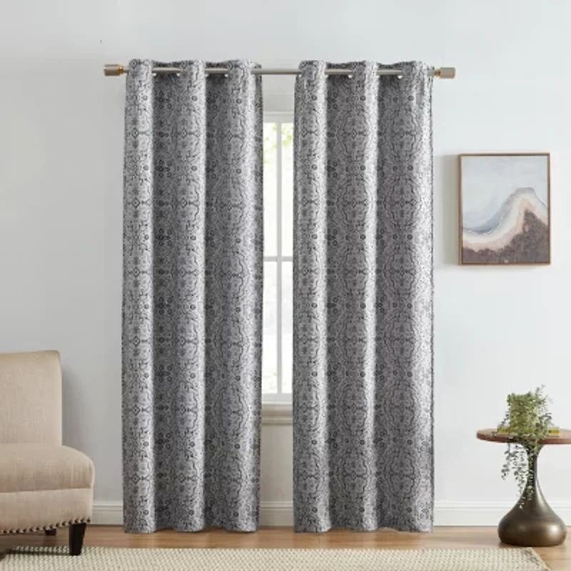 Elrene Home Fashions Berber Grommet Top Energy Saving Blackout Set of 2 Curtain Panel