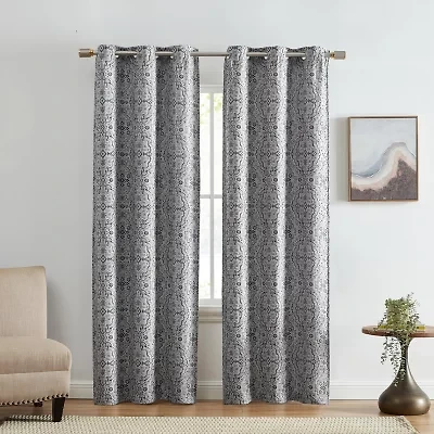 Elrene Home Fashions Berber Grommet Top Energy Saving Blackout Set of 2 Curtain Panel