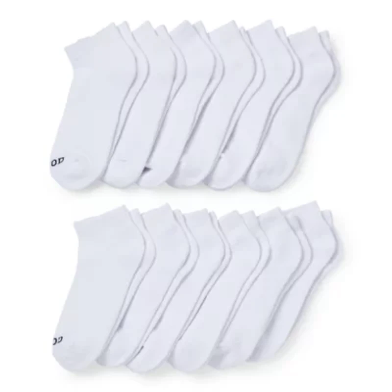 IZOD Athletic Mens 12 Pair Quarter Ankle Socks