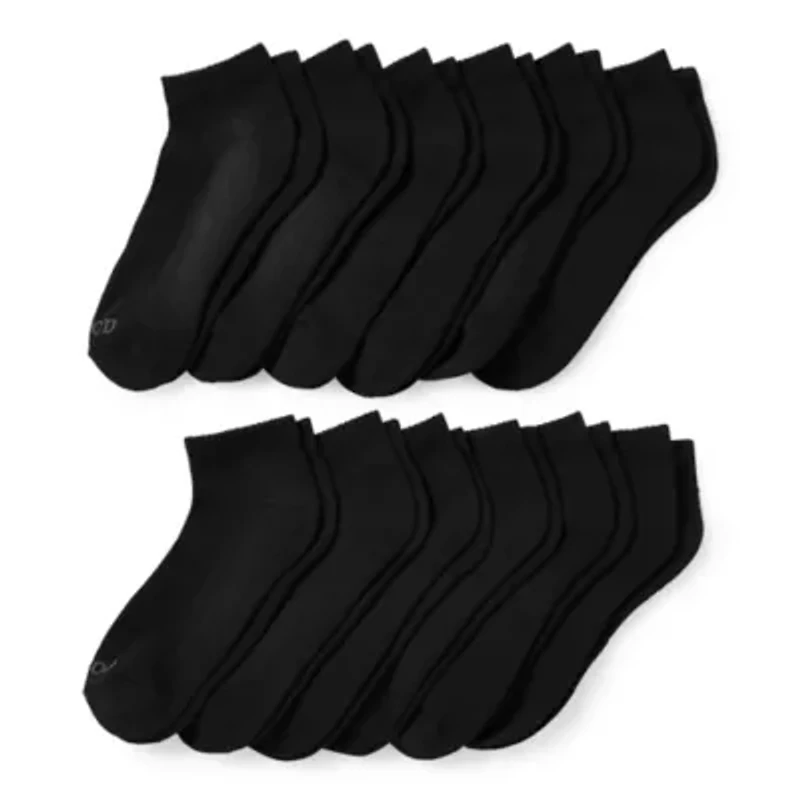 IZOD Athletic Mens 12 Pair Quarter Ankle Socks