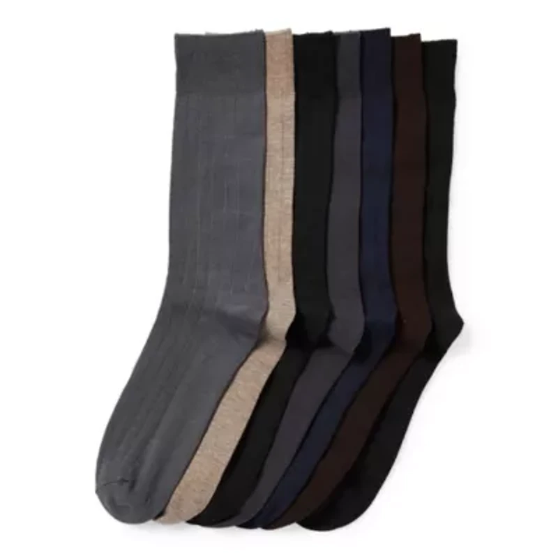 Van Heusen Mens 7 Pair Crew Socks