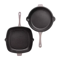 BergHOFF Neo Cast Iron 3-pc. Grill Pan and Slotted Steak Press