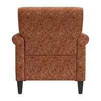 Jean Traditional Rolled Arm Accent Chair with Pewter Nailheads Chenille