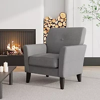 Alex Transitional Flared Arm Accent Chair Velour