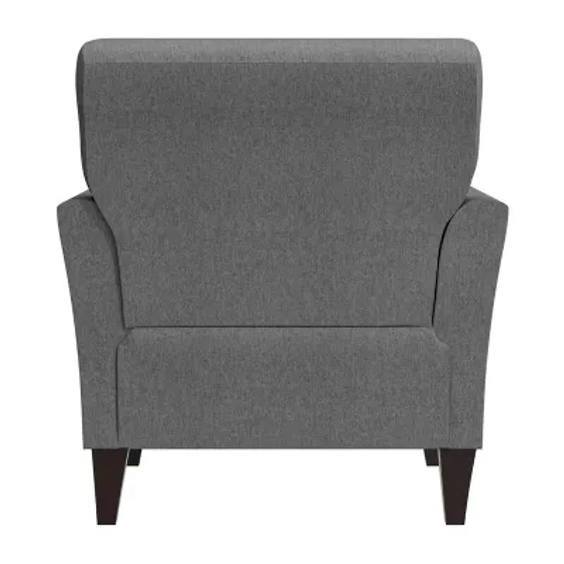 Alex Transitional Flared Arm Accent Chair Velour
