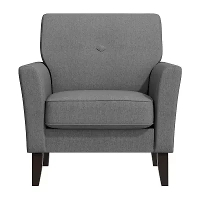 Alex Transitional Flared Arm Accent Chair Velour