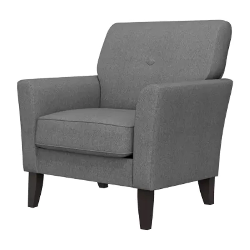 Alex Transitional Flared Arm Accent Chair Velour