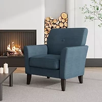 Alex Transitional Flared Arm Accent Chair Velour