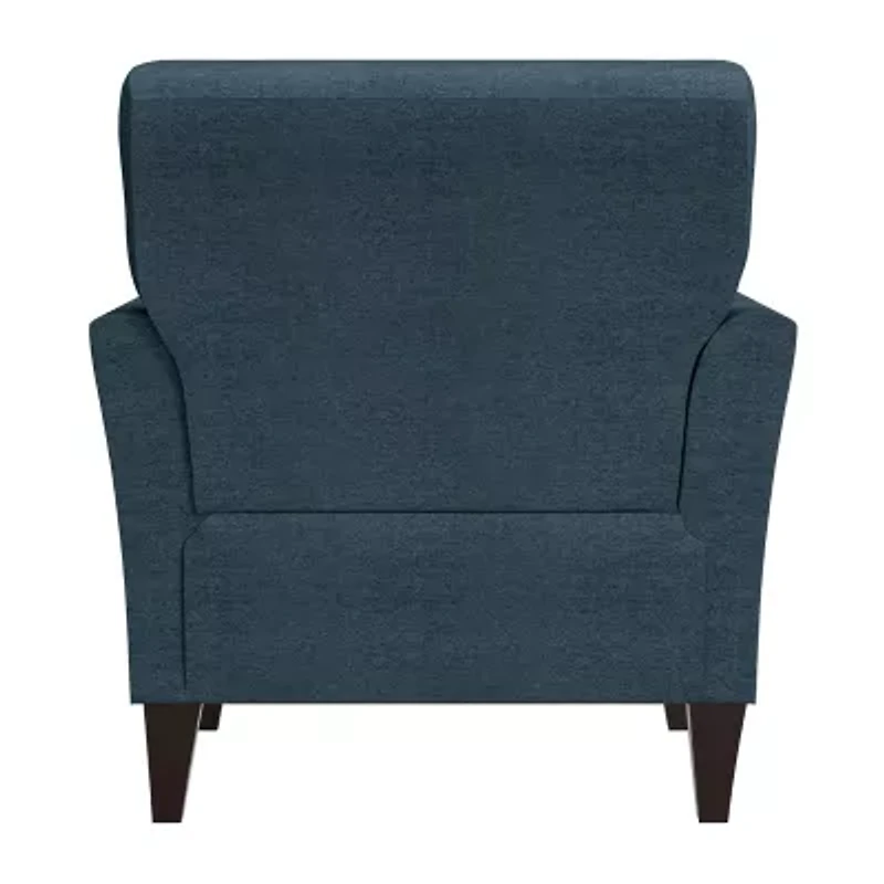 Alex Transitional Flared Arm Accent Chair Velour