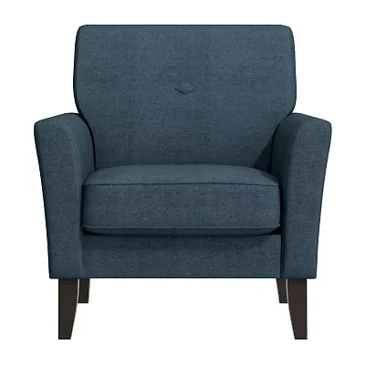 Alex Transitional Flared Arm Accent Chair Velour