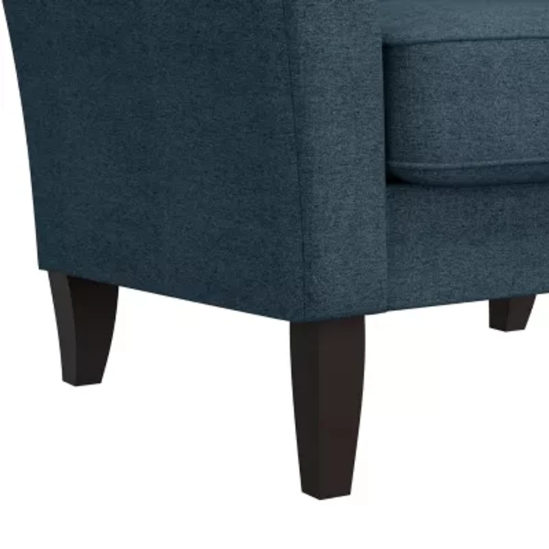 Alex Transitional Flared Arm Accent Chair Velour