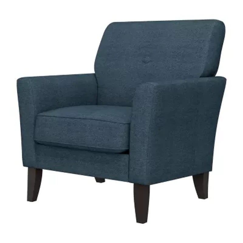 Alex Transitional Flared Arm Accent Chair Velour