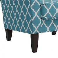 Alex Transitional Flared Arm Accent Chair Trellis Fabric