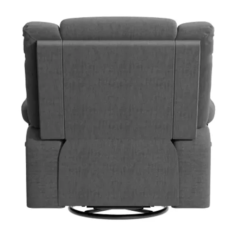 ProLounger Traditional Swivel Glider Recliner Plush Velvet