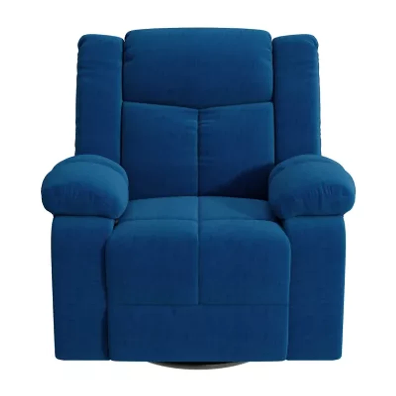 ProLounger Traditional Swivel Glider Recliner Plush Velvet
