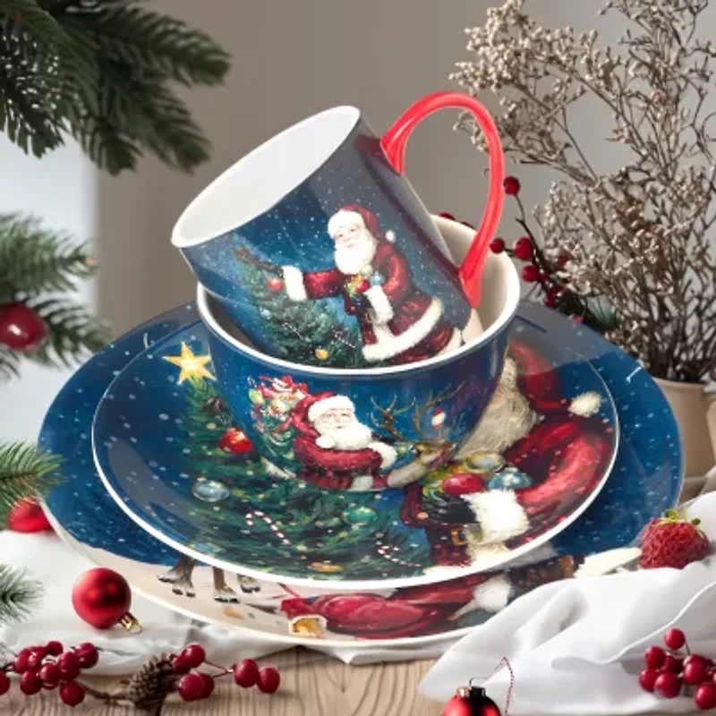 Certified International Santa'S Secret 16-pc. Earthenware Dinnerware Set
