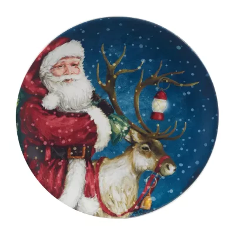 Certified International Santa'S Secret 4-pc. Earthenware Dessert Plate