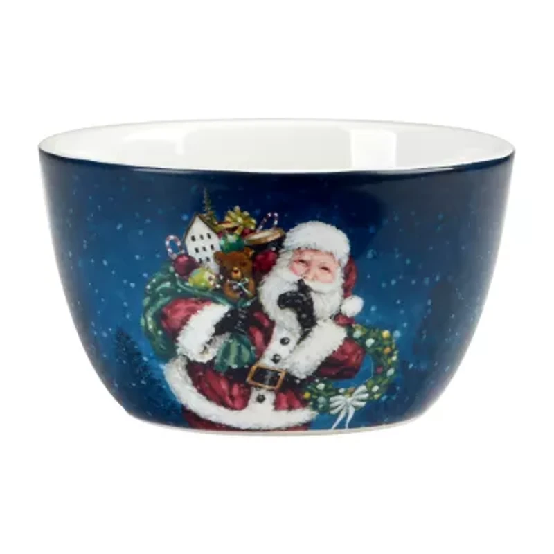 Certified International Santa'S Secret 4-pc. Earthenware Ice Cream Bowl