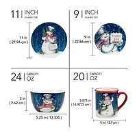 Certified International Snowman Greetings 16-pc. Earthenware Dinnerware Set