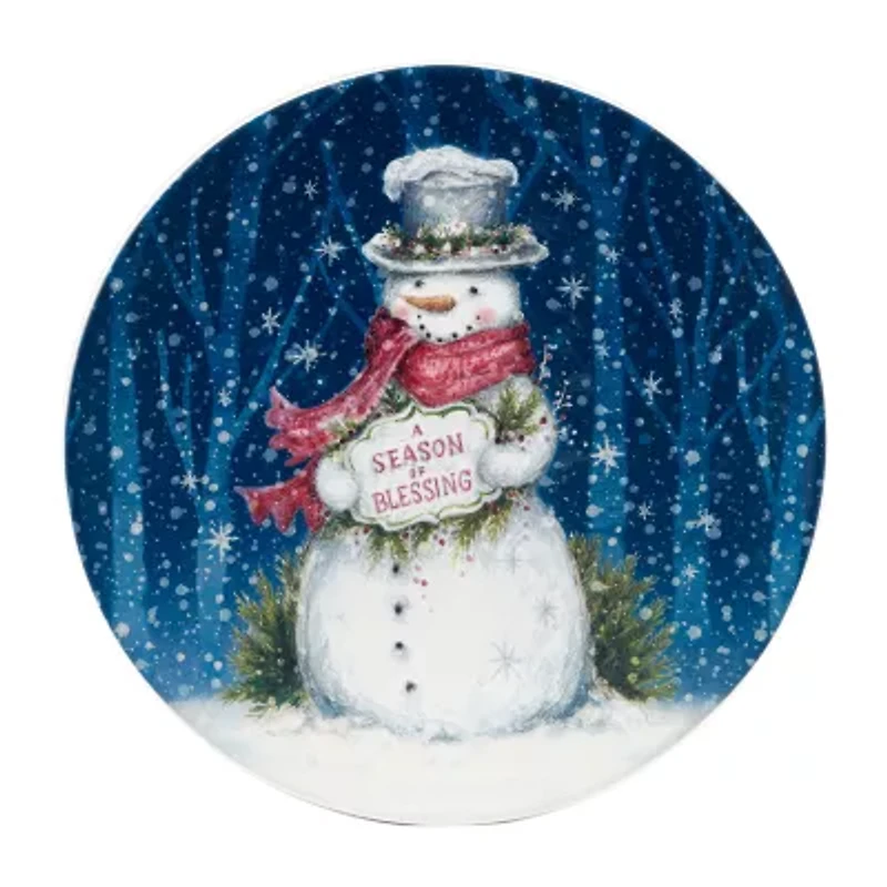 Certified International Snowman Greetings 4-pc. Earthenware Dinner Plate