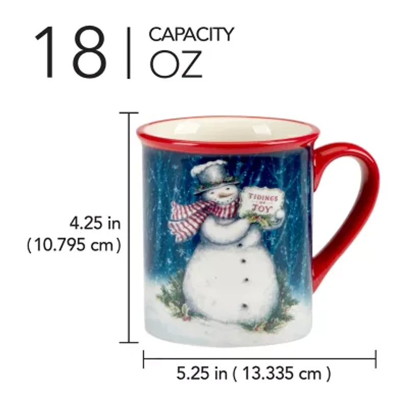 Certified International Snowman Greetings 4-pc. Holiday Coffee Mug
