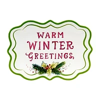 Certified International Snowman Greetings 4-pc. Earthenware Appetizer Plate