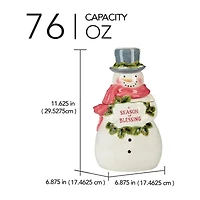 Certified International Snowman Greetings Earthenware Cookie Jar
