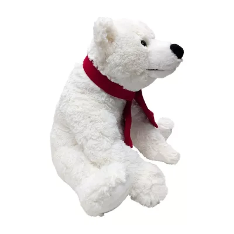 North Pole Trading Co. Holiday Polar Bear Stuffed Animal
