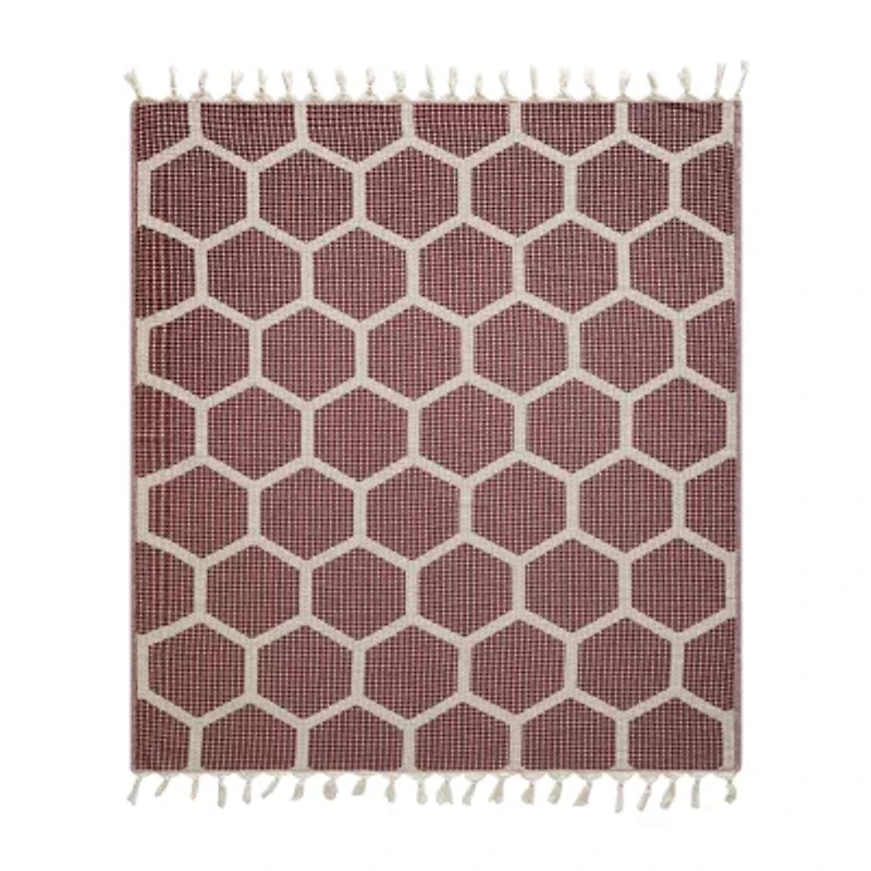 LR Home Ashe Geometric Washable Throw
