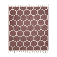LR Home Ashe Geometric Washable Throw