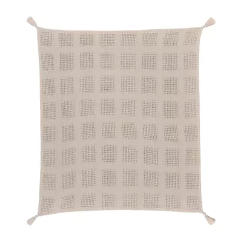LR Home Brewis Solid Washable Reversible Throw