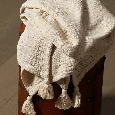 Lr Home Brewis Solid Washable Reversible Throw